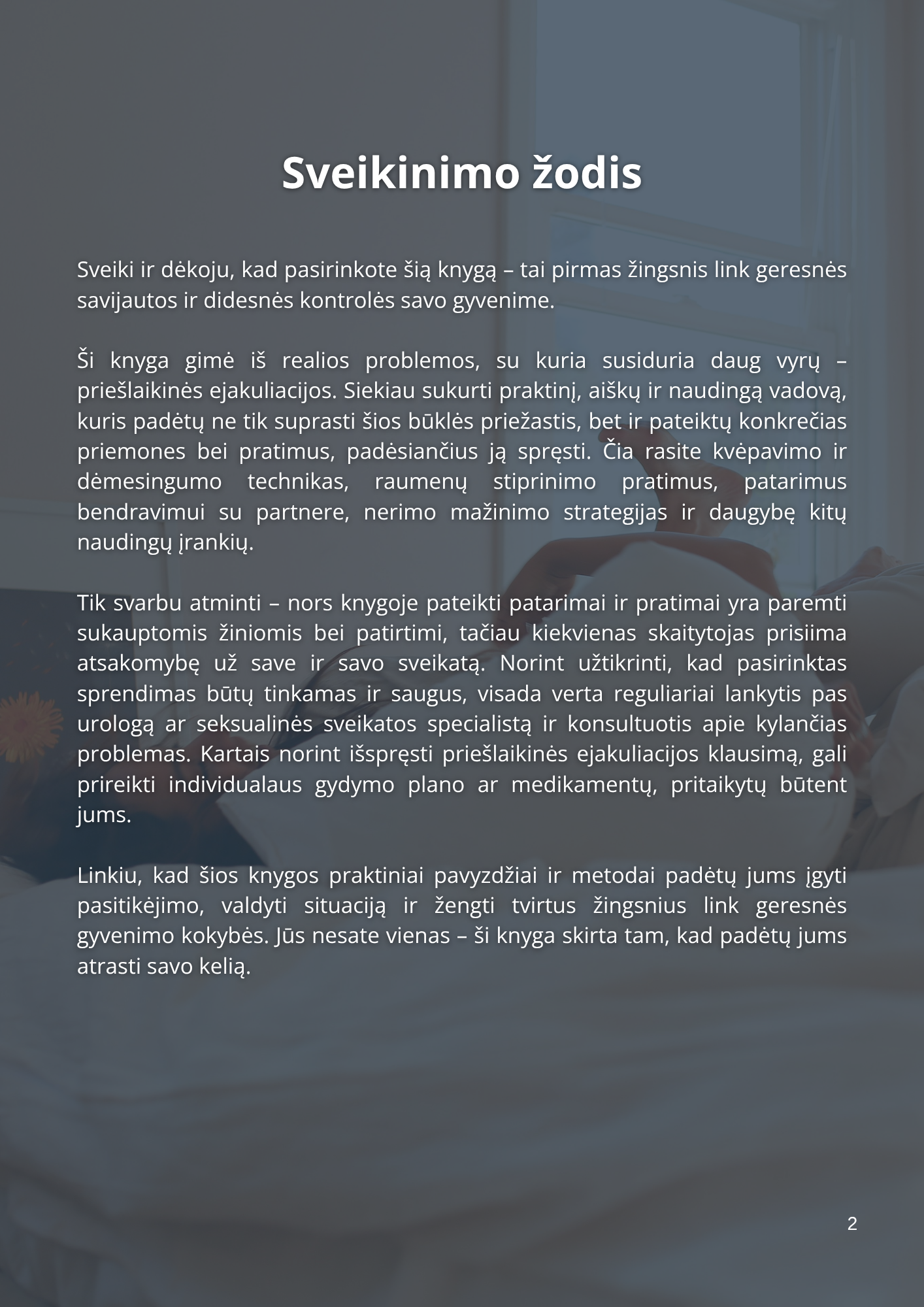 MISIJA: KONTROLĖ praktinė knyga vyrams apie priešlaikinę ejakuliaciją